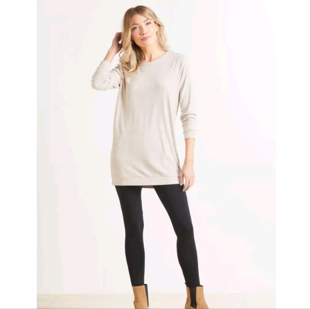 Stitch Fix BOBI Soft Rib Tunic. Tan.  Sz Med & Large avail.   NWTs. Deal!